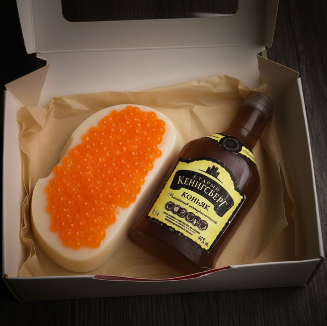 коньяк из мыла подарочный набор