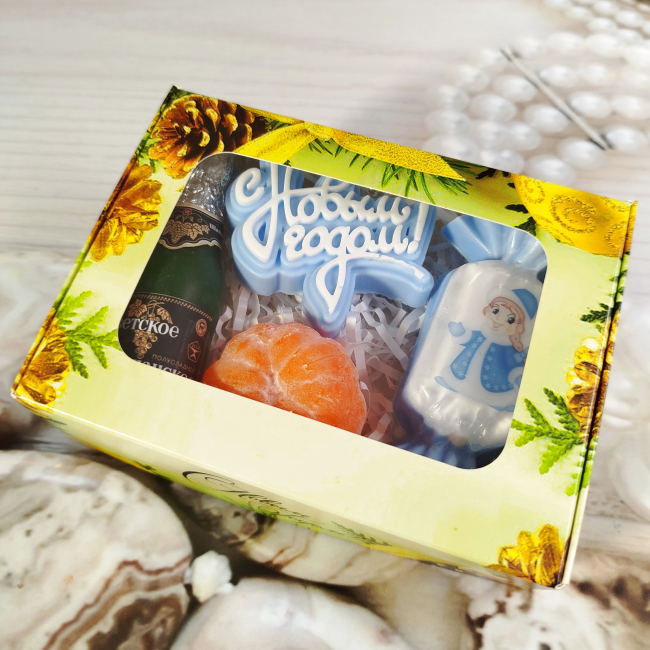 Набор мыла С новым годом в коробочке