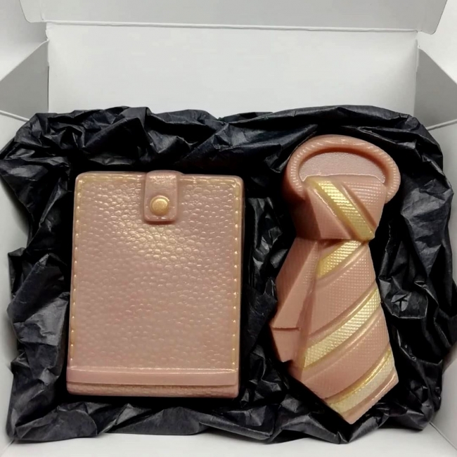 мыльный набор галстук и портмоне