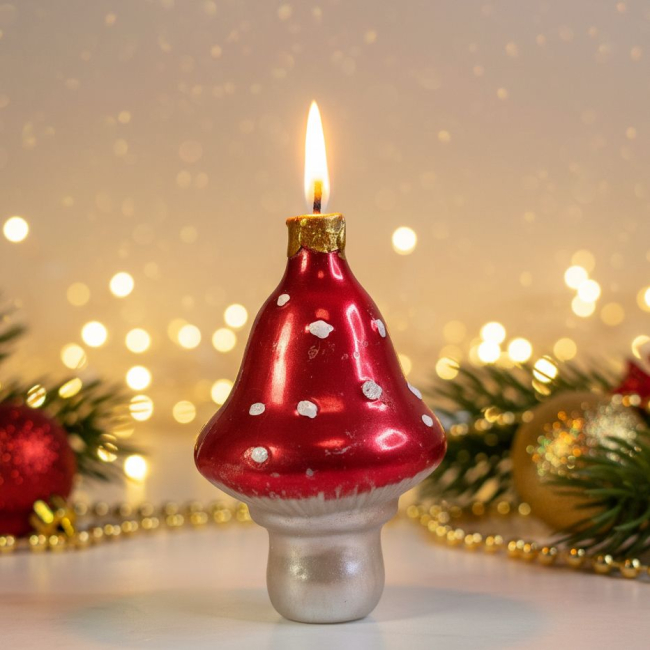 горящий мухомор