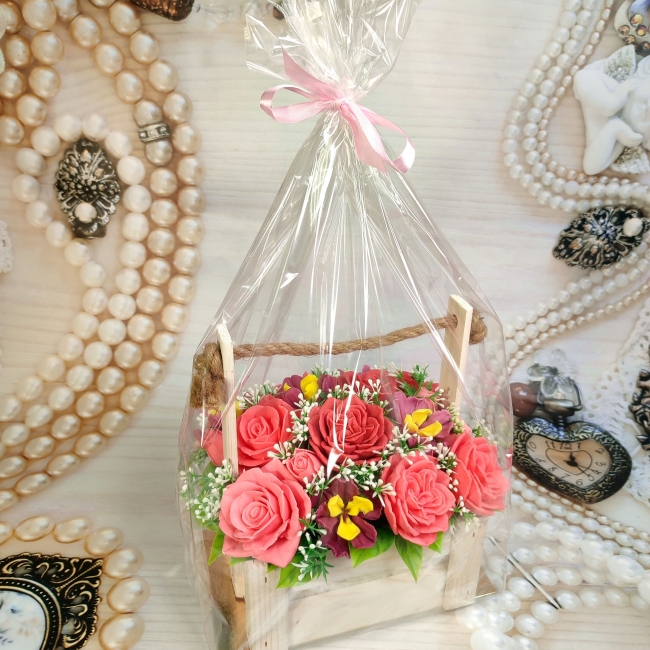 мыльный букет с ирисами