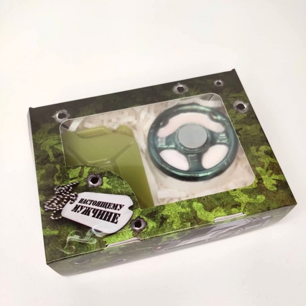 Руль и канистра из мыла