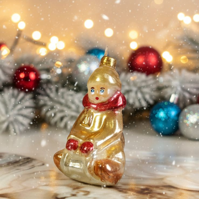 Мальчик на санках от myloland.by