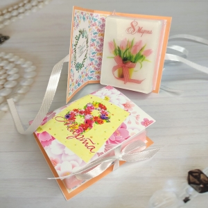 Мыло-открытка к 8 Марта V2