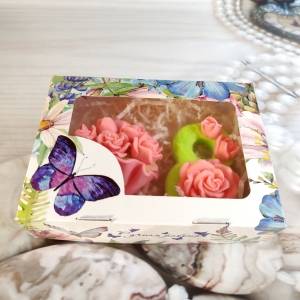 Коробочка с розами из мыла