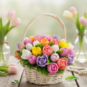 Огромный букет тюльпанов