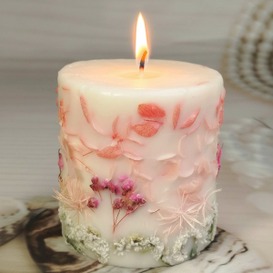Аромасвеча розовая гортензия