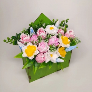 букет на 8 марта конверт