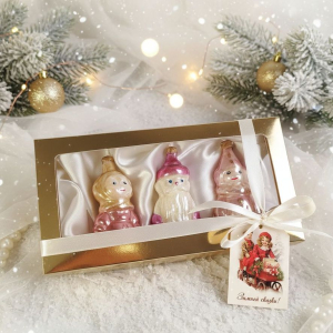 Набор свечей Девушка, Дед мороз и клоун