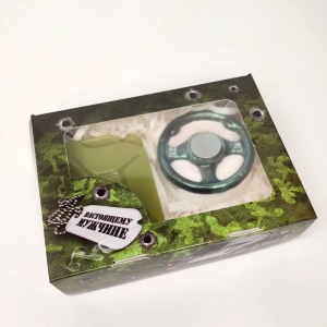 Руль и канистра из мыла