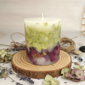 Ботаническая свеча из пищевого парафина