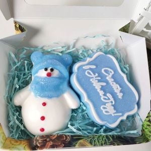 Мыло ручной работы снеговик